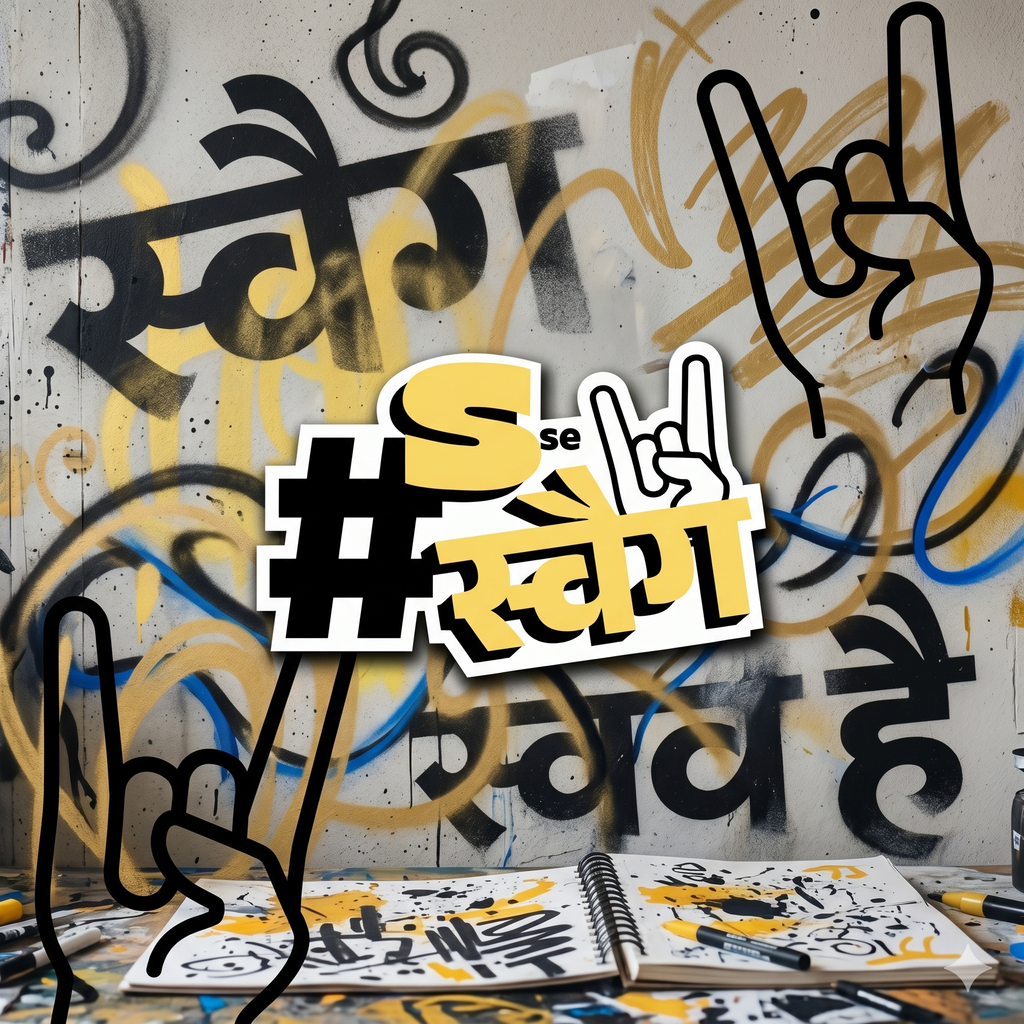 #स्वैग" (Swag) Sticker