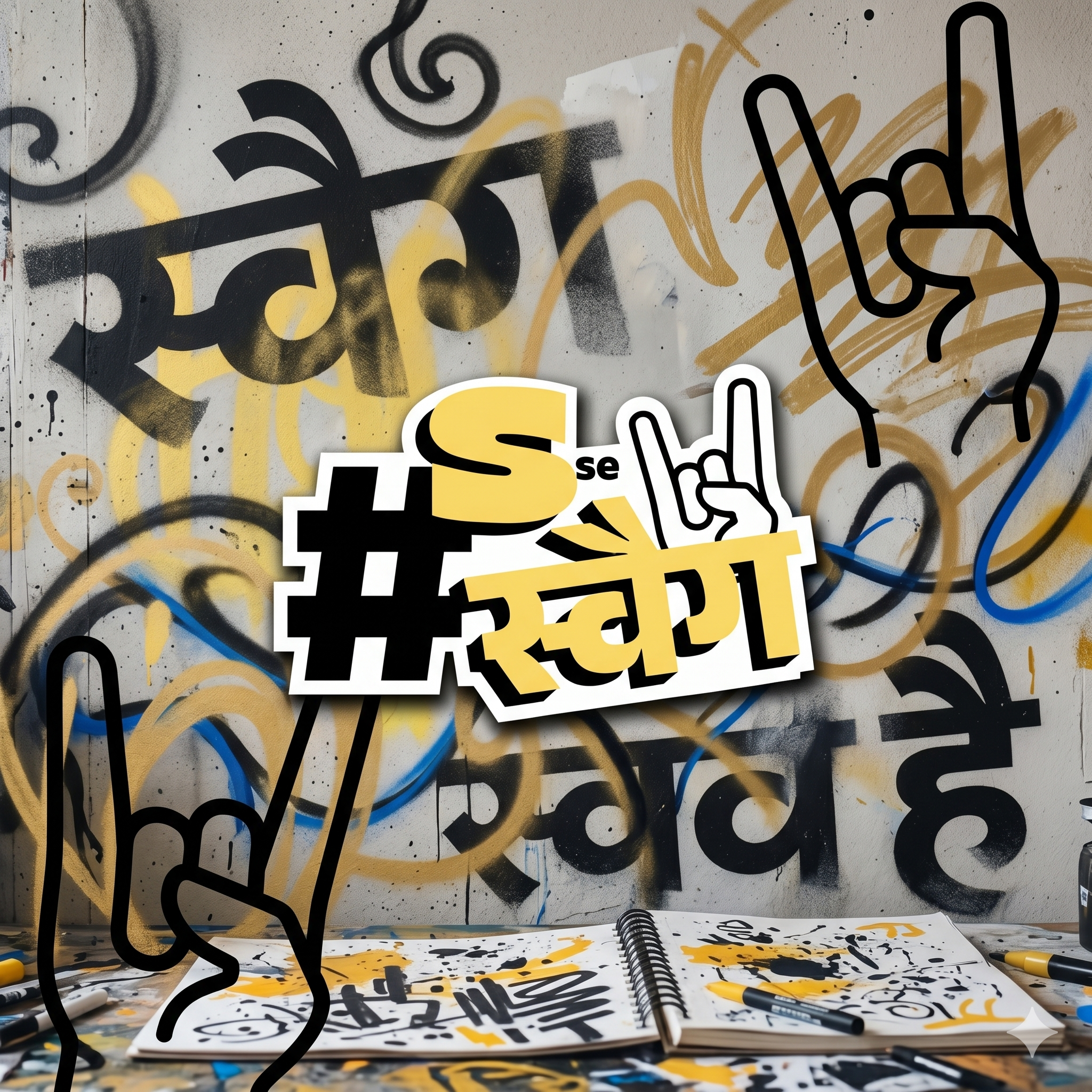 #स्वैग" (Swag) Sticker