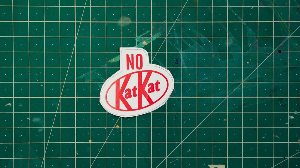 NO KatKat Retro Parody Sticker