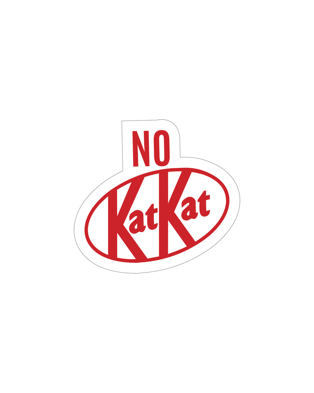 NO KatKat Retro Parody Sticker